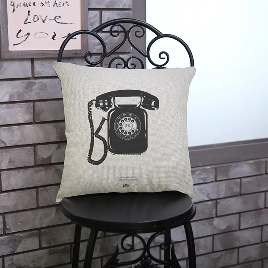 Винтажный реквизит для фильмов Подушка с принтом винтажный телефон