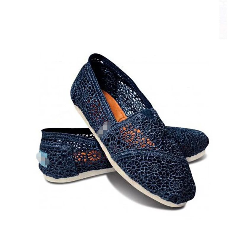 Lace blue Женская Повседневная дышащая обувь на плоской подошве со шнуровкой; сезон весна-лето; женская обувь; кроссовки; женская модная дышащая обувь из сетчатого материала - Цвет: Lace blue