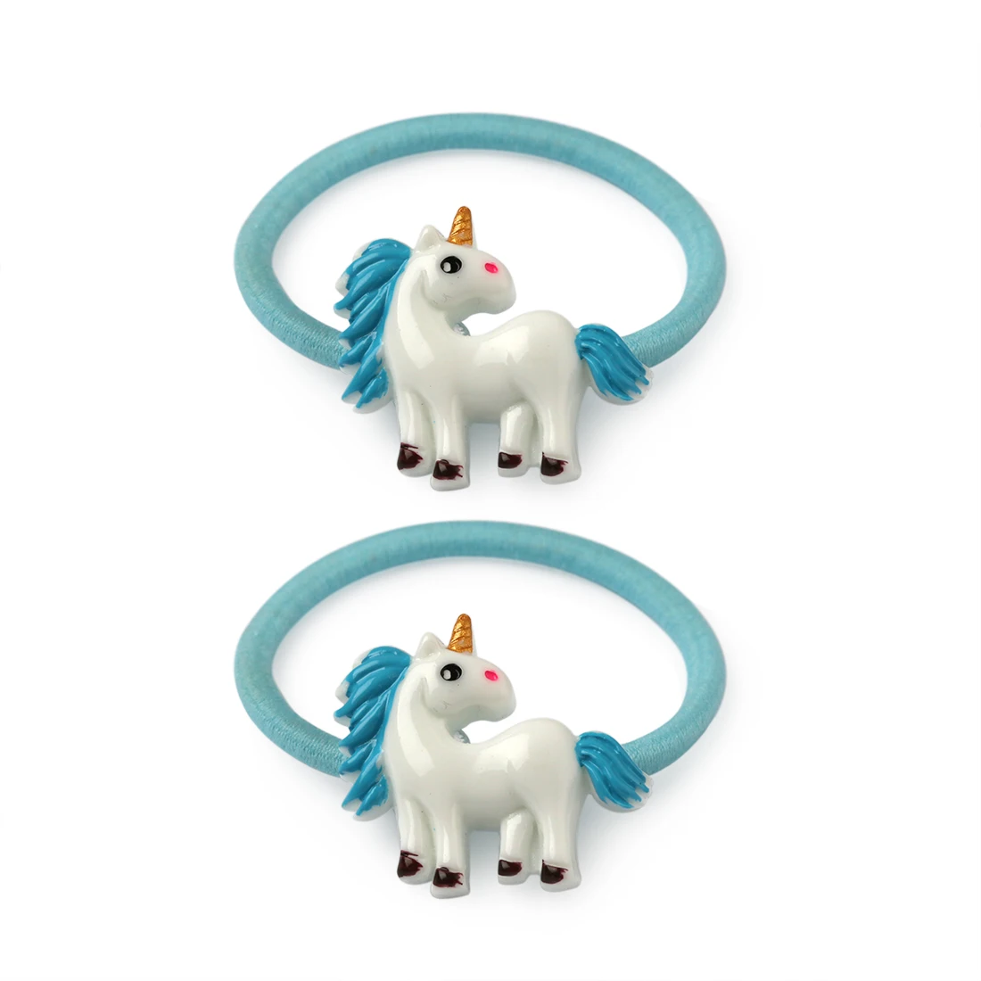 Эластичные резинки для волос в виде единорога из мультфильма 10 шт./лот держатель