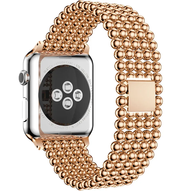 Хохлатый ремешок из нержавеющей стали для Apple Watch 5 4 Band 44 мм 40 мм correa iwatch series 4 3 2 1 42 мм/38 мм браслет на запястье