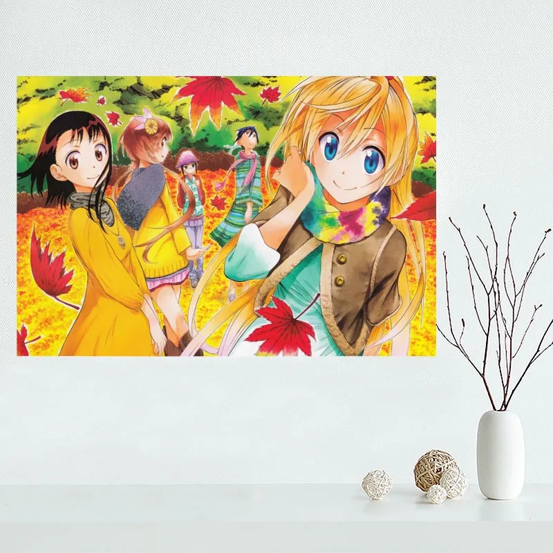 Новое поступление, на заказ, nisekoi, аниме, девушки, холст, плакат, украшение для дома, настенное искусство, ткань, шелковая ткань, настенный плакат, печать