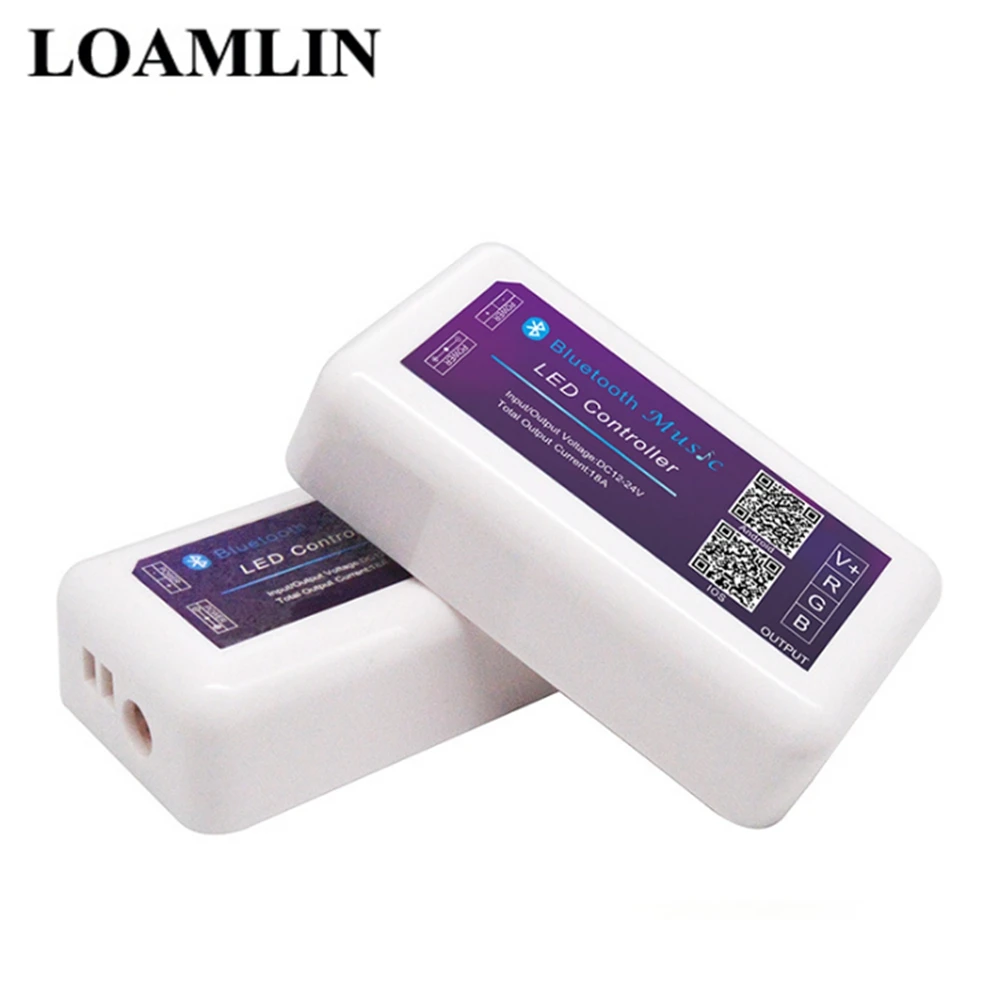 RGB контроллер DC 12 В 24 в 18A светодиодный музыкальный Bluetooth для SMD 5050 3528 светодиодной