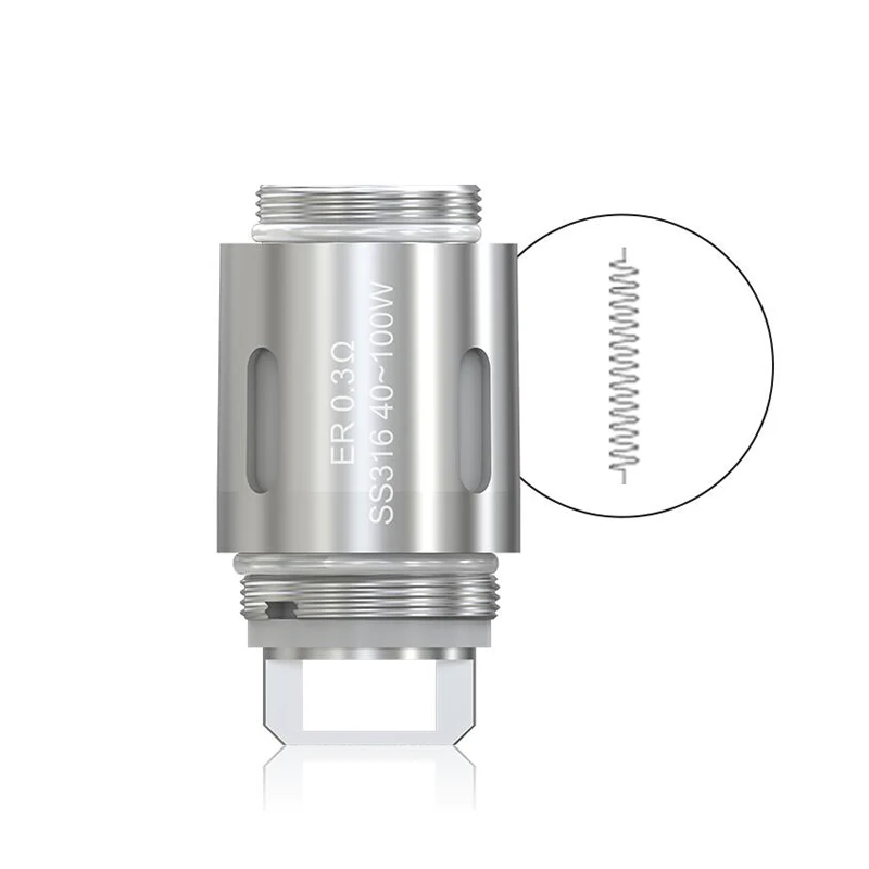 5 шт./лот Eleaf ER 0.3ohm SS316 катушка 40 100 Вт Чистый хлопок замена основной головки для Melo RT