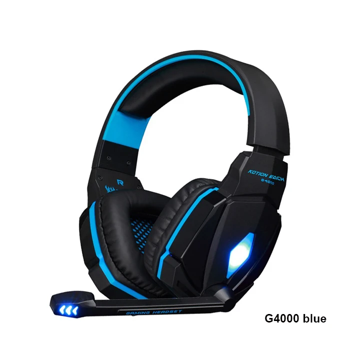 G4000 blue KOTION EACH G2000 G9000 игровые гарнитуры Игровые наушники гарнитура стерео наушники с микрофоном для ПК геймера в розничной упаковке - Цвет: G4000 blue
