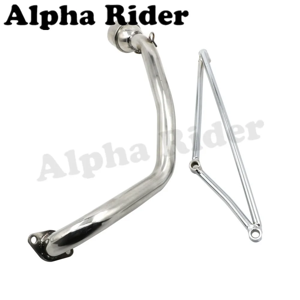 Глушитель выхлопной системы GP из нержавеющей стали изгиб трубы для GY6 125 куб. См