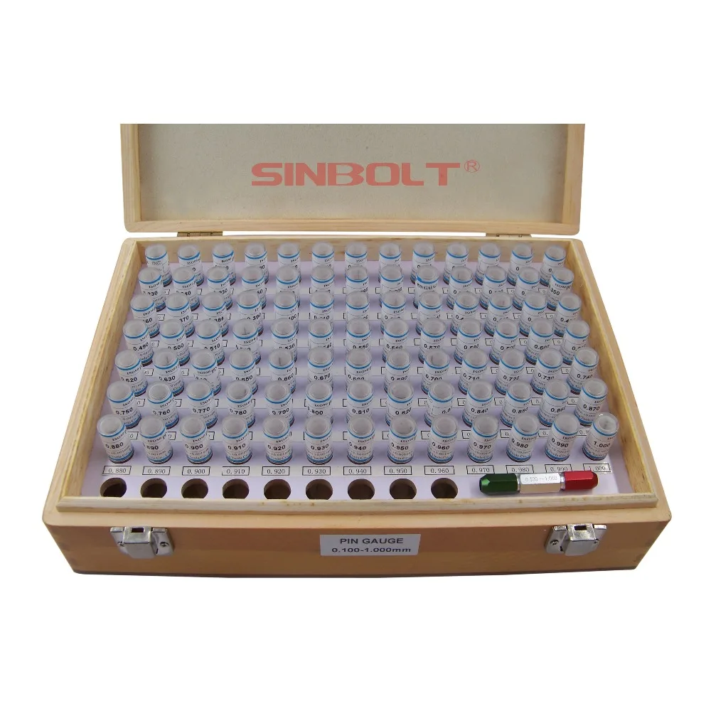 

0.100mm--1.000mm,91pcs,Sinbolt Plug pin gauge Set,+Handle,Fast Delivery!