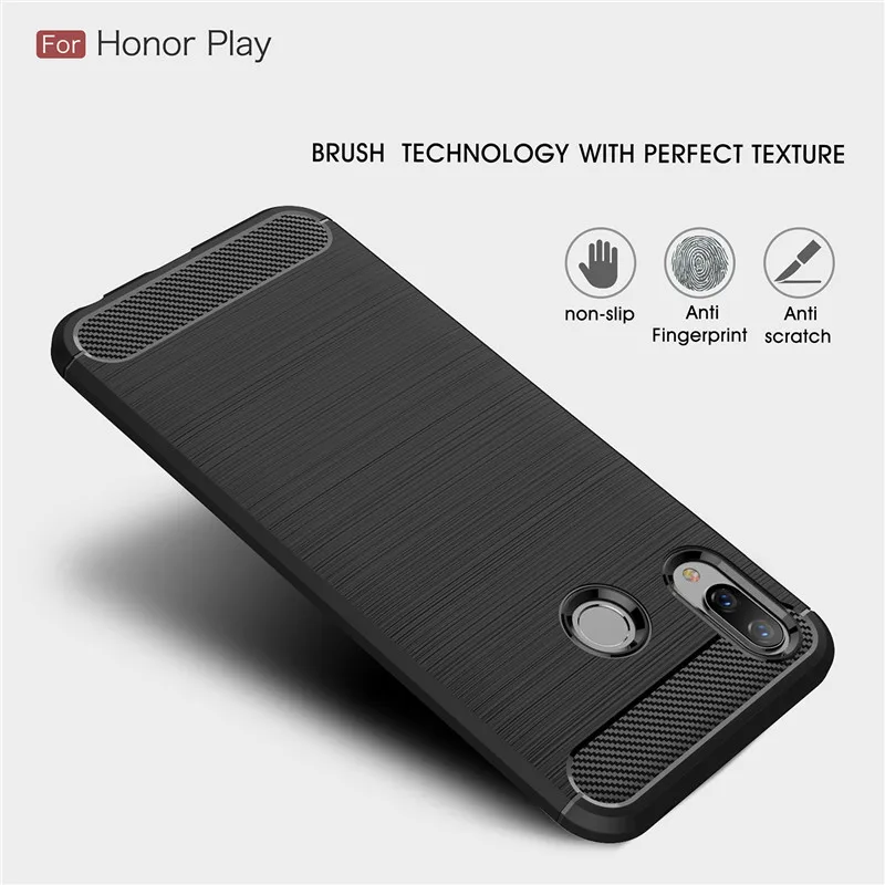 Чехол для huawei Honor Play роскошный противоударный Мягкий ТПУ силиконовый чехол