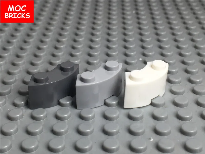 20 шт./лот MOC кирпичи Круглый угол 2x2 макароны с вырезом-гвоздиком подходит для 3063