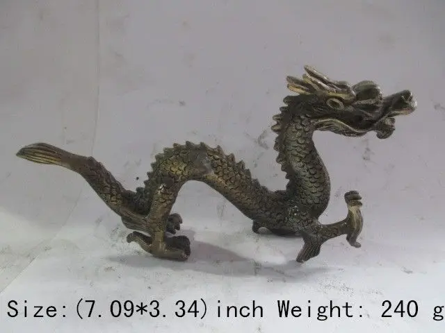 

18cm * /China's copper dragon antique collection Dragon statue