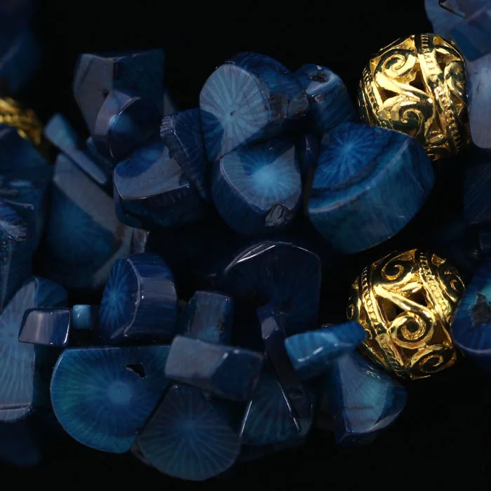 Женский комплект ювелирных украшений QW629 романтичный голубой коралловый в