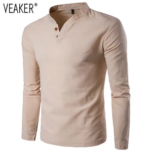 Мужская футболка с длинным рукавом, из дышащего хлопка, размеры до 5XL