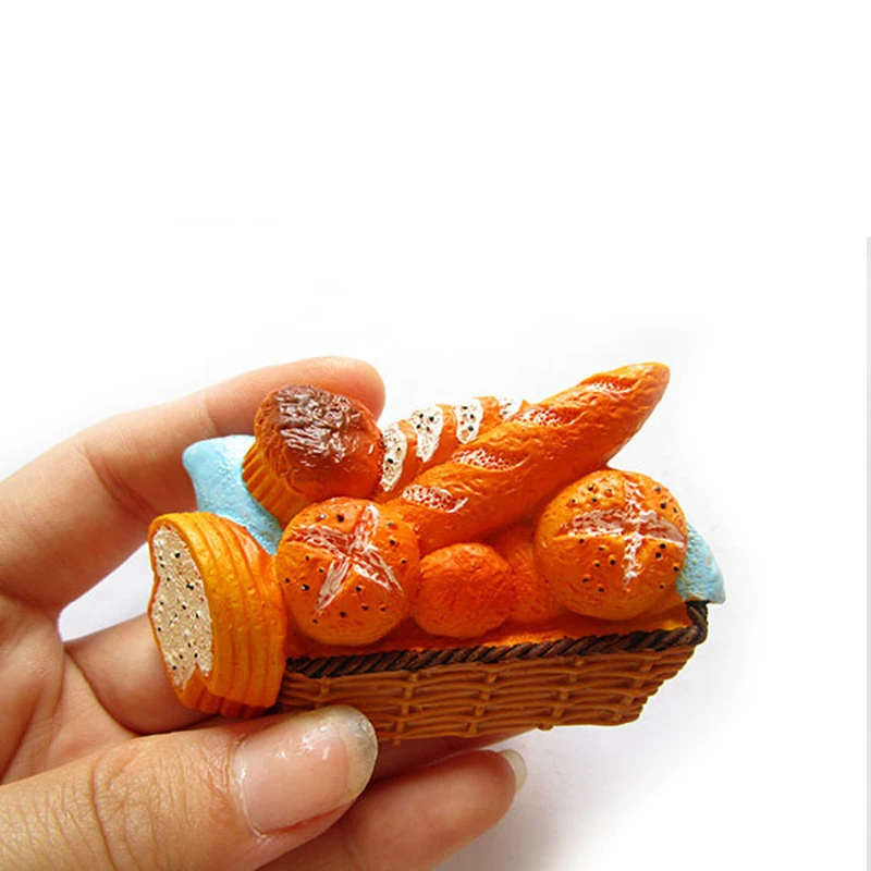 3D смолы магнит на холодильник креативный имитационный хлеб Овощной томатный