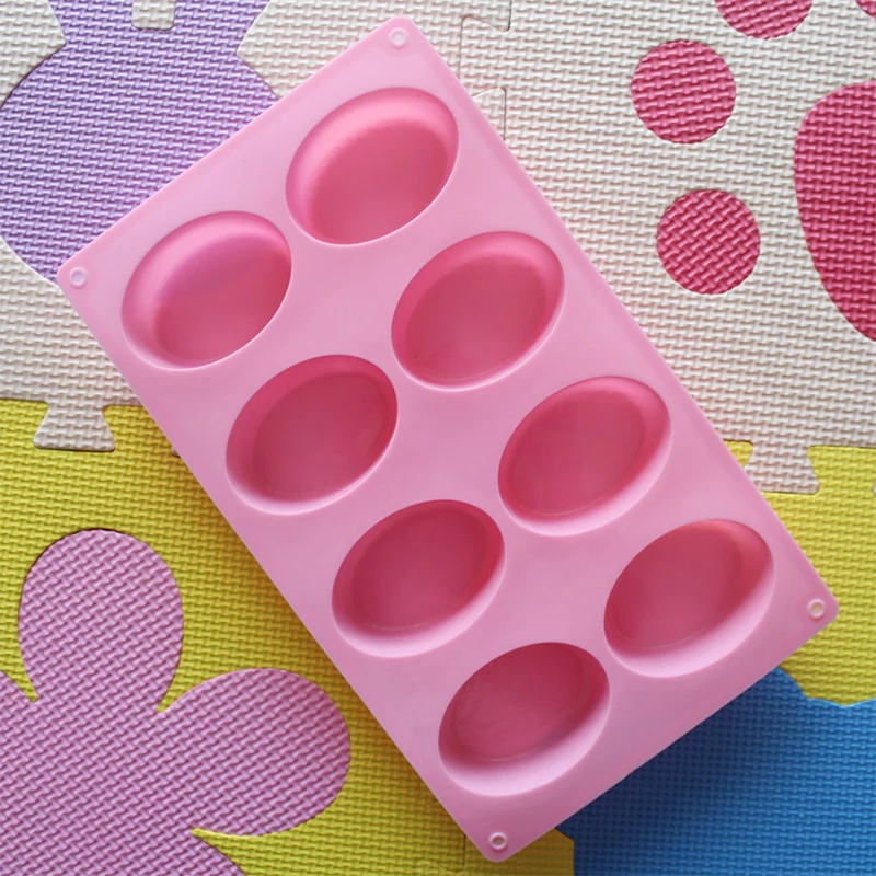 JX LCLYL 8 полости овальной Форма мыло формы силиконовые шоколадный торт DIY Fondant