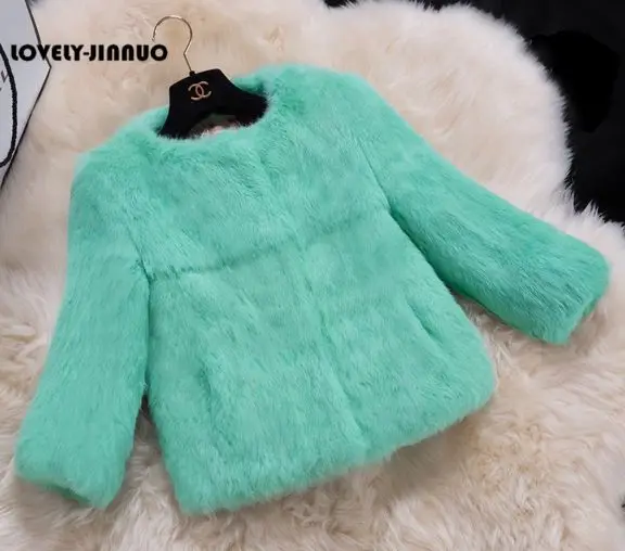 Бесплатная доставка зима натурального меха кролика пальто женщин развивающий