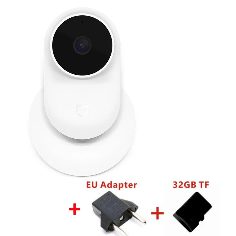 add TF 32GB Обновленная версия, Оригинальная Xiaomi mijia Ai Smart IP камера 1080P full HD качество инфракрасного ночного видения 130 градусов супер широкий угол - Цвет: add TF 32GB