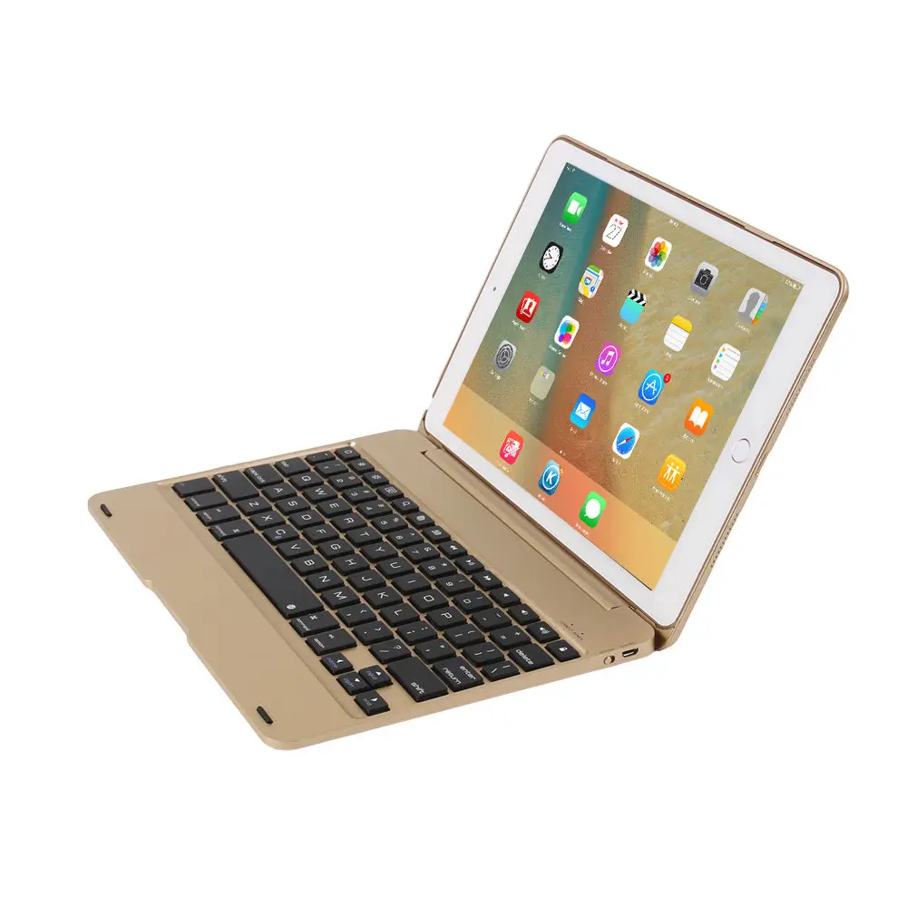 Kemile Беспроводная Bluetooth клавиатура для iPad Pro 9,7 A1673 и A1675 тонкий умный чехол для iPad air 2 A1566 A1567 с автоматическим выключением/пробуждением
