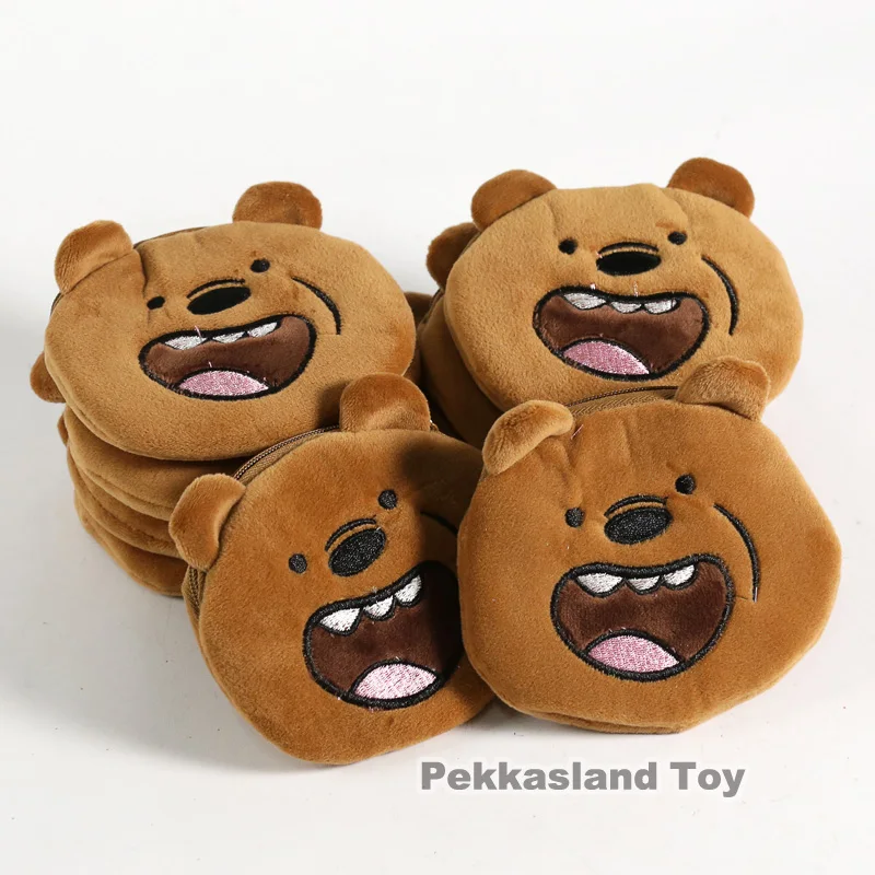 Милый мы голые BearsCoin сумка мягкая плюшевая кавайная игрушка мягкий кошелек бумажник для девочек и малышей творческий три голые упаковка для подарка с медведем игрушка