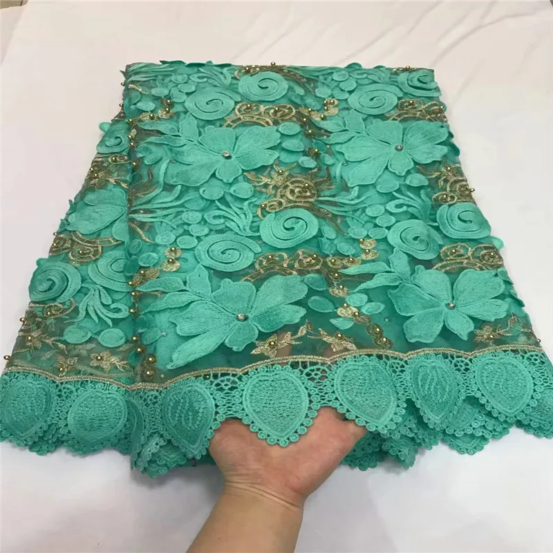 Нигерийское кружево последний фасон 2017 года Африканское свадебная кружевная