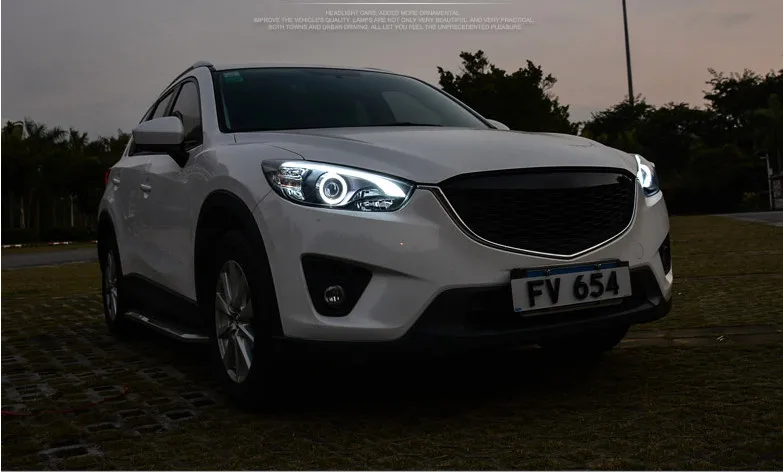 Автомобильный Стайлинг корпус передней фары для Mazda CX-5 фары, светодиодные фары DRL Объектив Двойной Луч би-ксеноновая разрядная лампа высокой интенсивности для автомобиля аксессуары