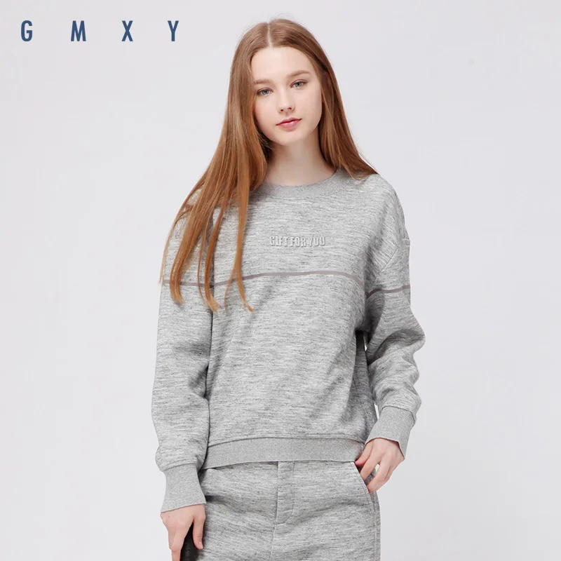 Gmxy 2017 Тисненые Буквы пуловер P765320|pullover| |