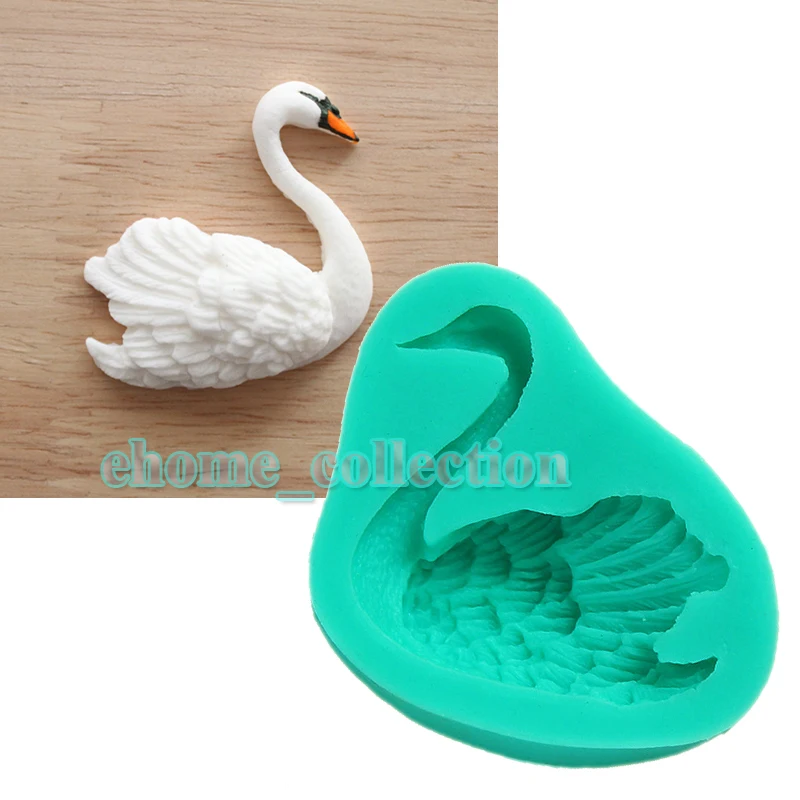 Кухня 3D Силиконовые DIY Мини Мыло Плесень Лебеди Дизайн инструменты для изготовления шоколада кухонная посуда столовая Бар украшения торта помадка Плесень инструмент