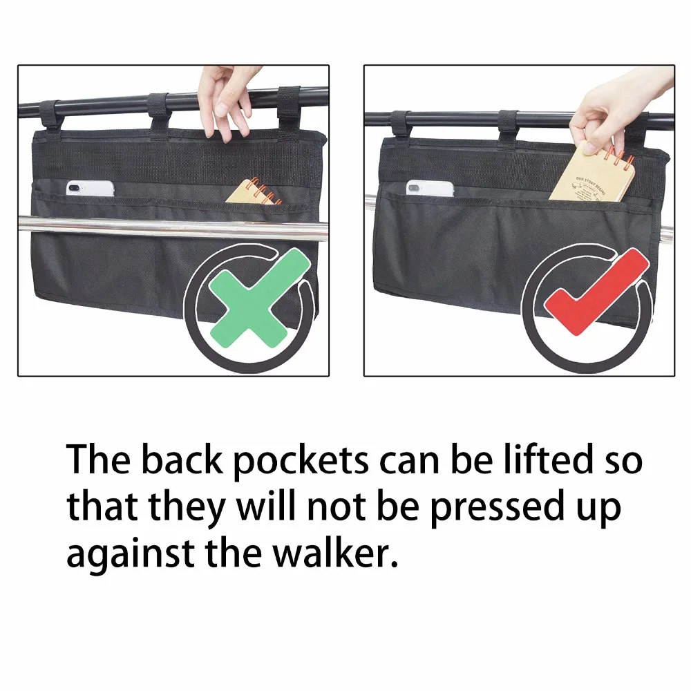 Складывающаяся сумка ходунка для хранения рук электрического скутера