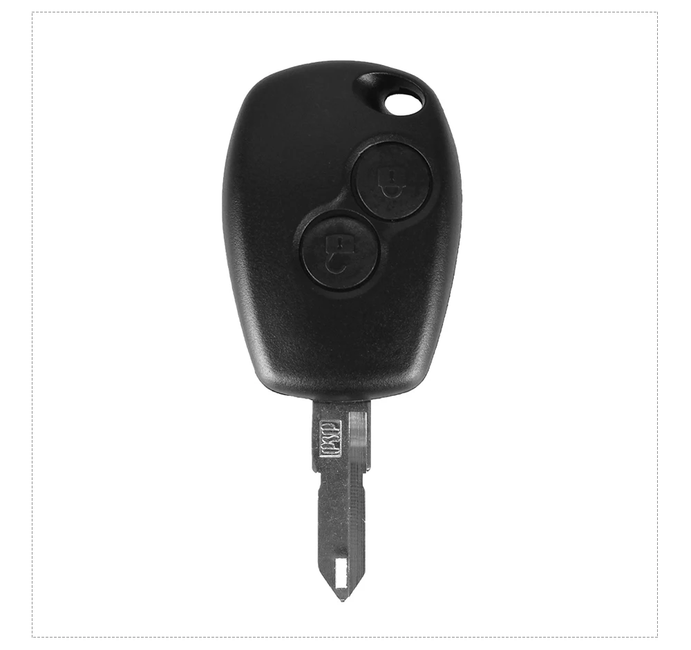 DANDKEY 10x дистанционный Автомобильный ключ оболочки 2 кнопки для Renault Megan Modus Clio Modus Kangoo Logan Sandero Duster сигнализация левое лезвие