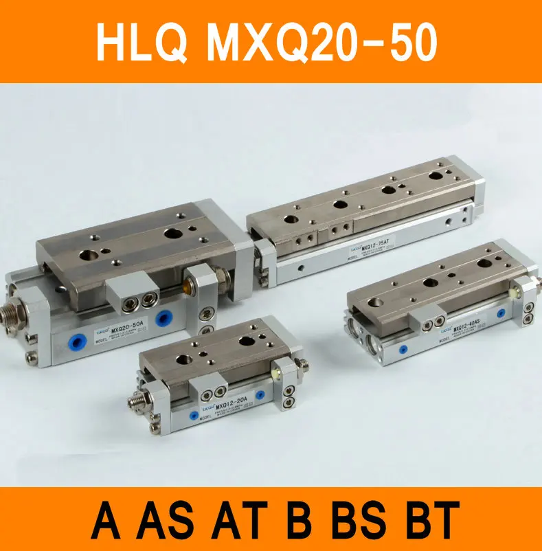 

Пневматический цилиндр HLQ MXQ20-50 SMC типа серия MXQ, Двойное действие, диаметр 20 мм, отверстие 50 мм, ход 50 мм, 50AT, 50B