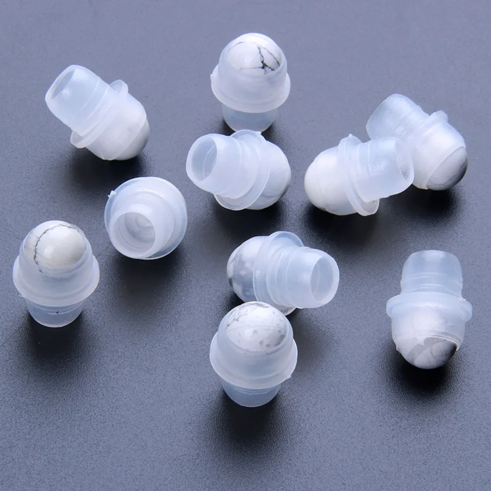 10 шт. натуральные белые хаулитовые камни кристалл для эфирных масел роликовые