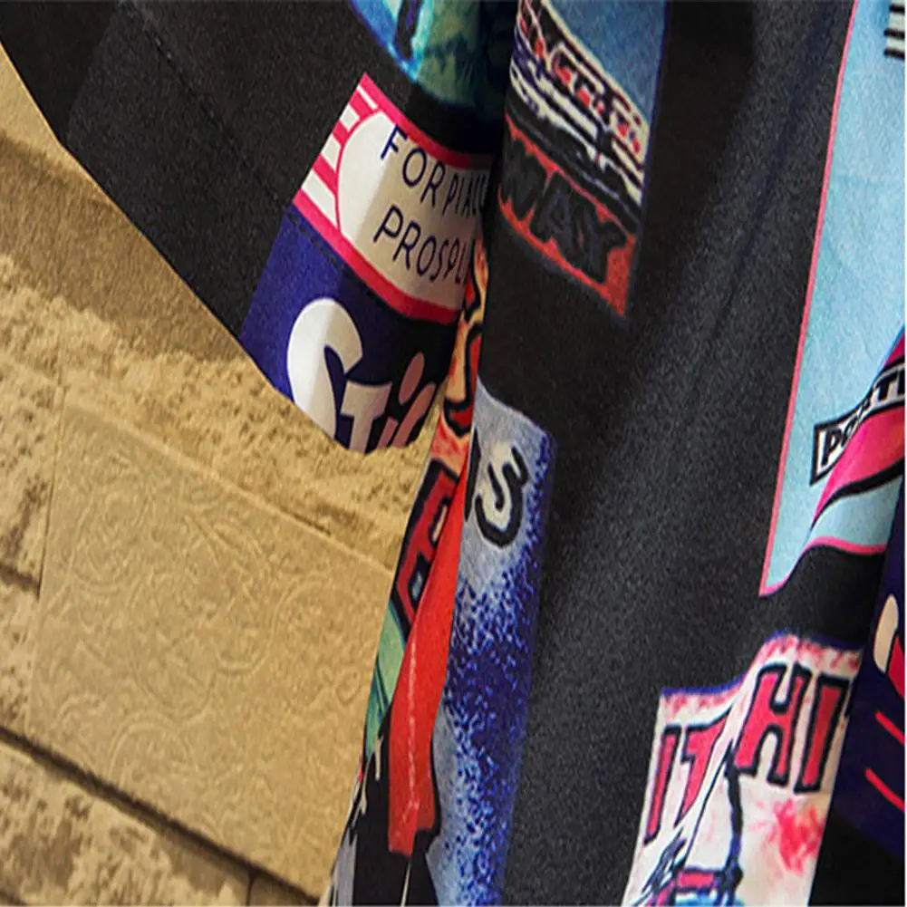 

MISSKY Men Women Blouse Loose Printing Sunscreen Three Quarter Sleeve Kimono Cardigan Shirt Female Clothes