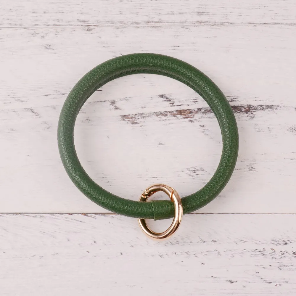 DZ0089 dark green Новинка от Rainbery, модный многофункциональный брелок с кисточкой, эмалированный брелок из искусственной кожи, Круглый браслет с монограммой, брелок для женщин и девушек - Цвет: DZ0089 dark green
