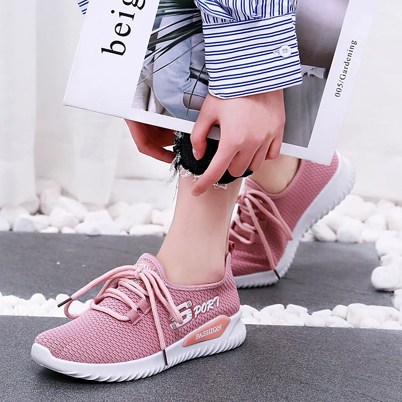 Женская обувь 2019 Весенняя новинка Повседневные спортивные удобные дышащие туфли