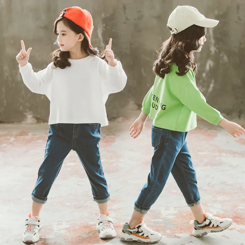 2019 новый комплект одежды для девочек изысканные наряды осенняя одежда маленьких