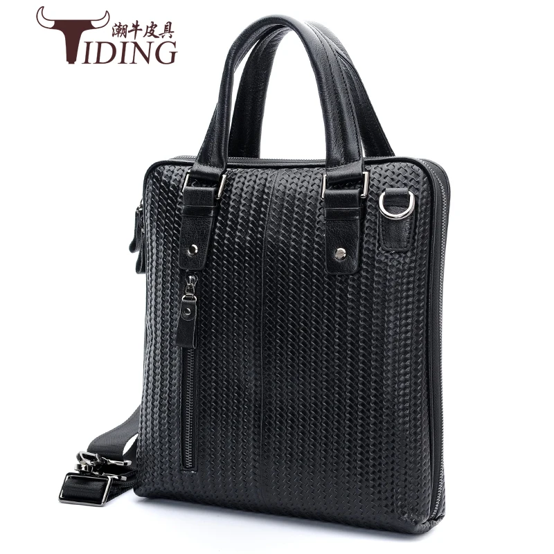 Портфель мужской из натуральной кожи винтажная Сумка-тоут для ноутбука