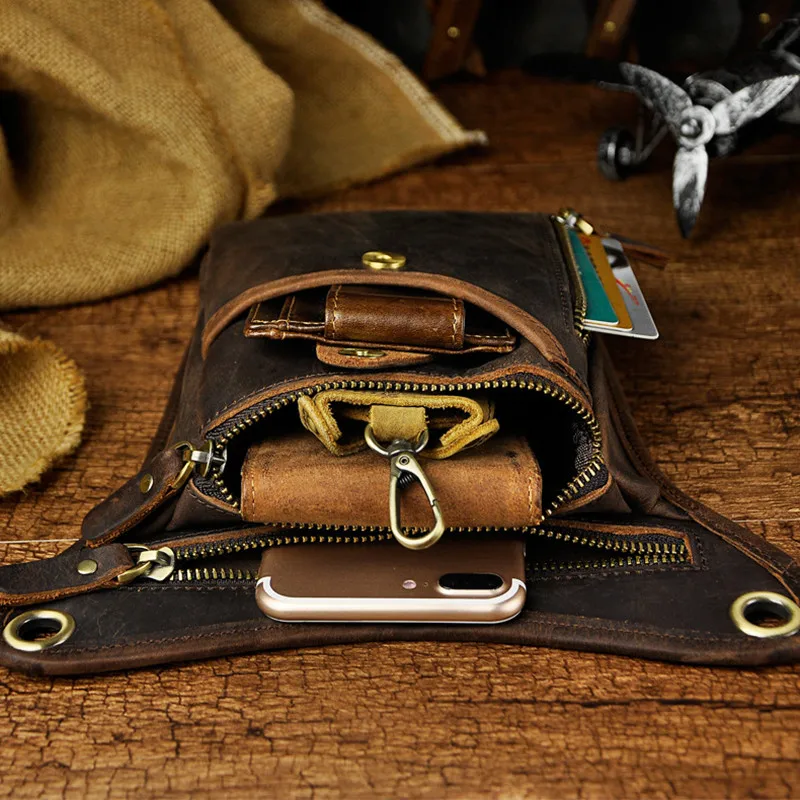 Мужская сумка мессенджер из натуральной кожи универсальная на плечо в стиле