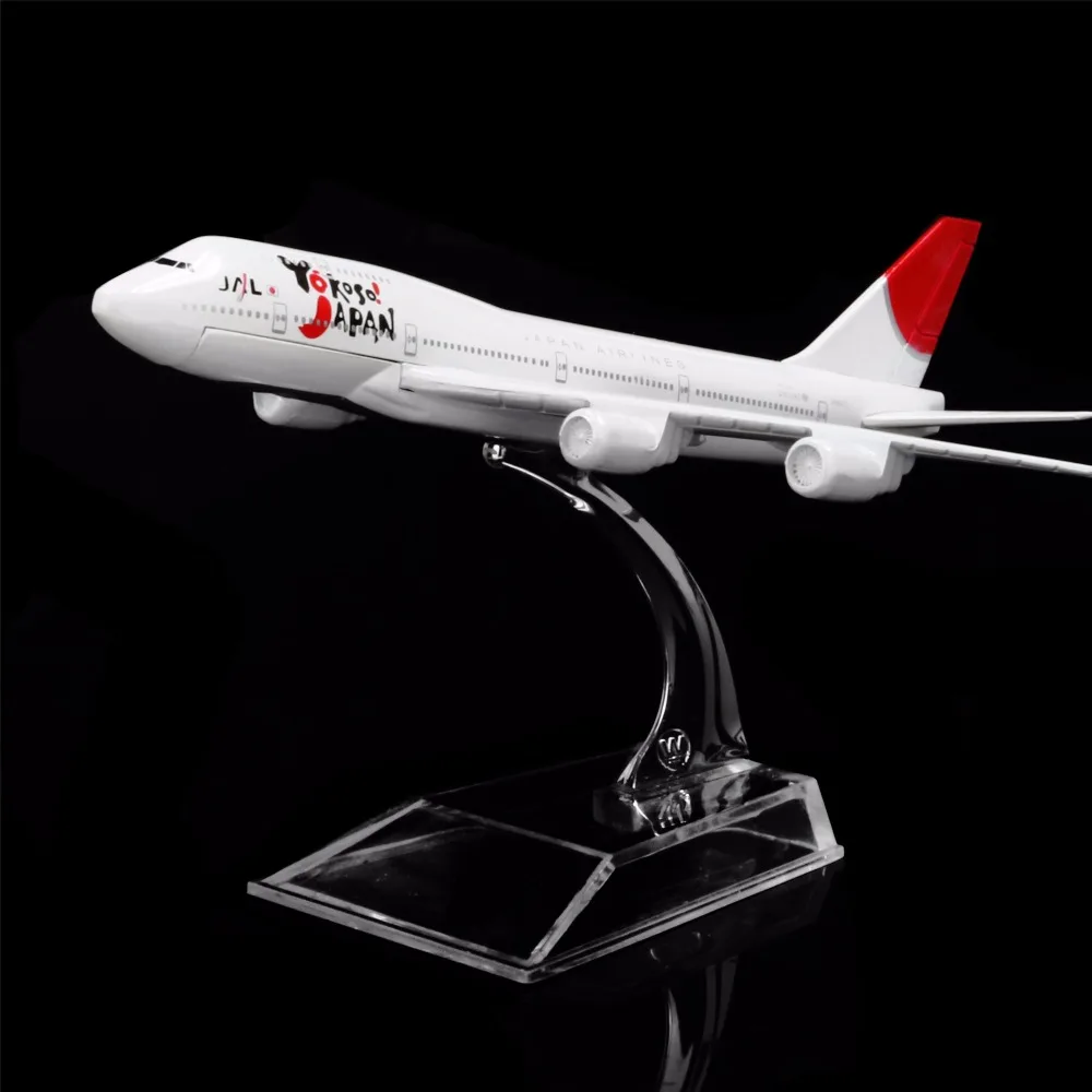 1:400 16 см JAPAN Airlines Boeing 747 металлическая модель самолета украшение офиса игрушка
