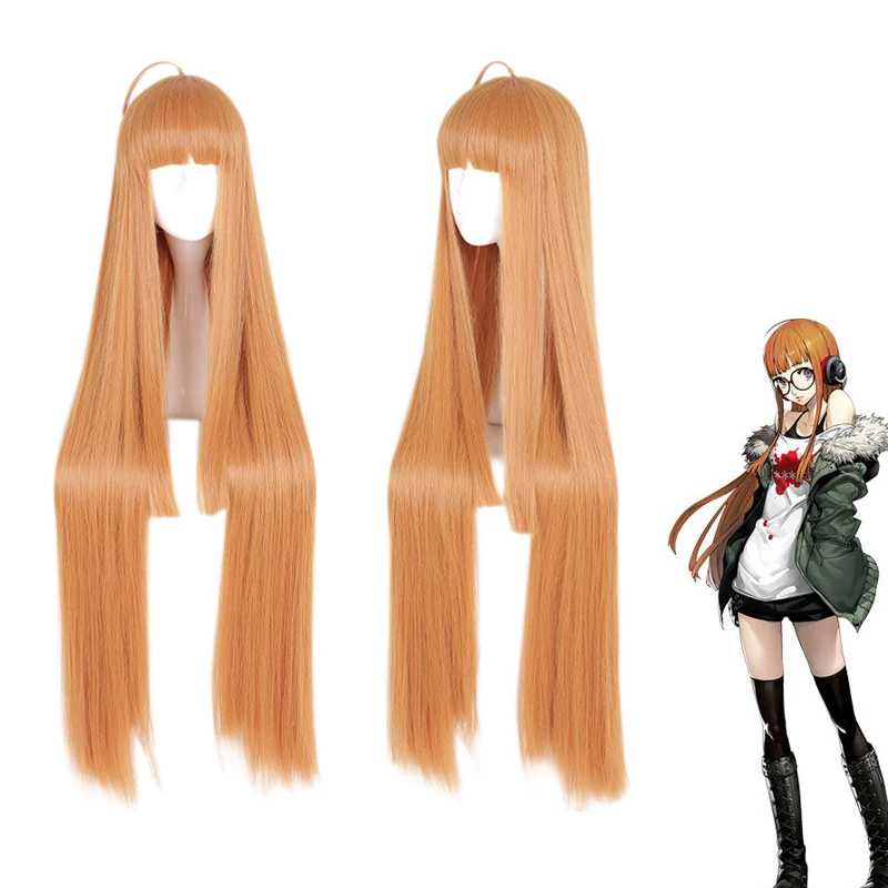 Persona 5/P5 Косплэй парик персона 5 Futaba Сакура для Для женщин мужчин Хэллоуин