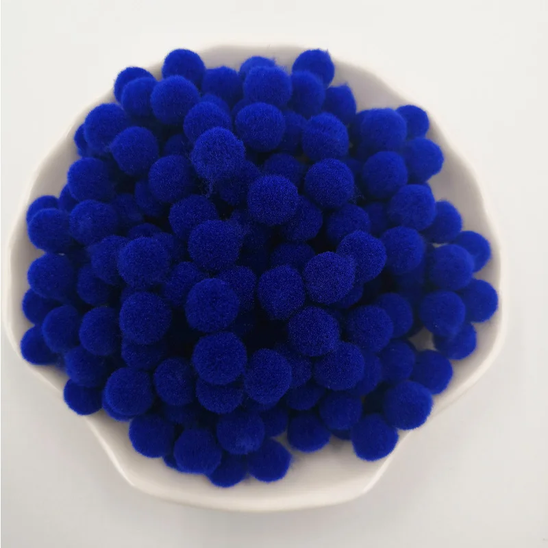 Royal Blue 100 шт./пакет 10/15/20/25 мм Мини пышная Нижняя Pom Poms помпонами ручной работы для детей игрушки свадебный Декор DIY товары для шитья и рукоделия - Цвет: Royal Blue