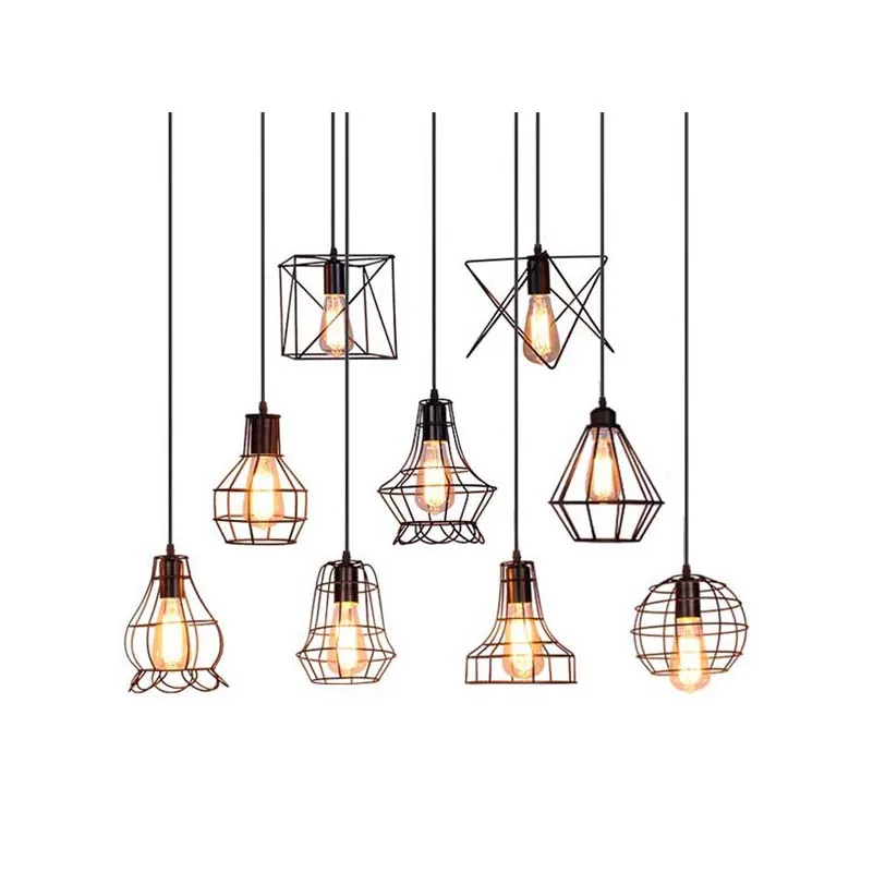 Винтажная Подвесная лампа с железной краской в фойе столовой коридоре кофейне