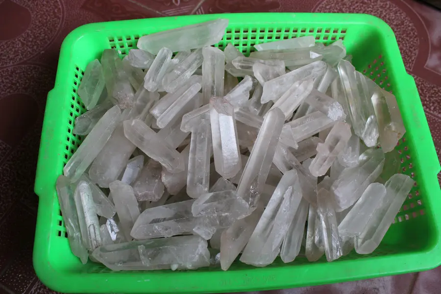 20 кг 44LB бигер природного сырья белый прозрачный кристалл кварца точки грубой рок