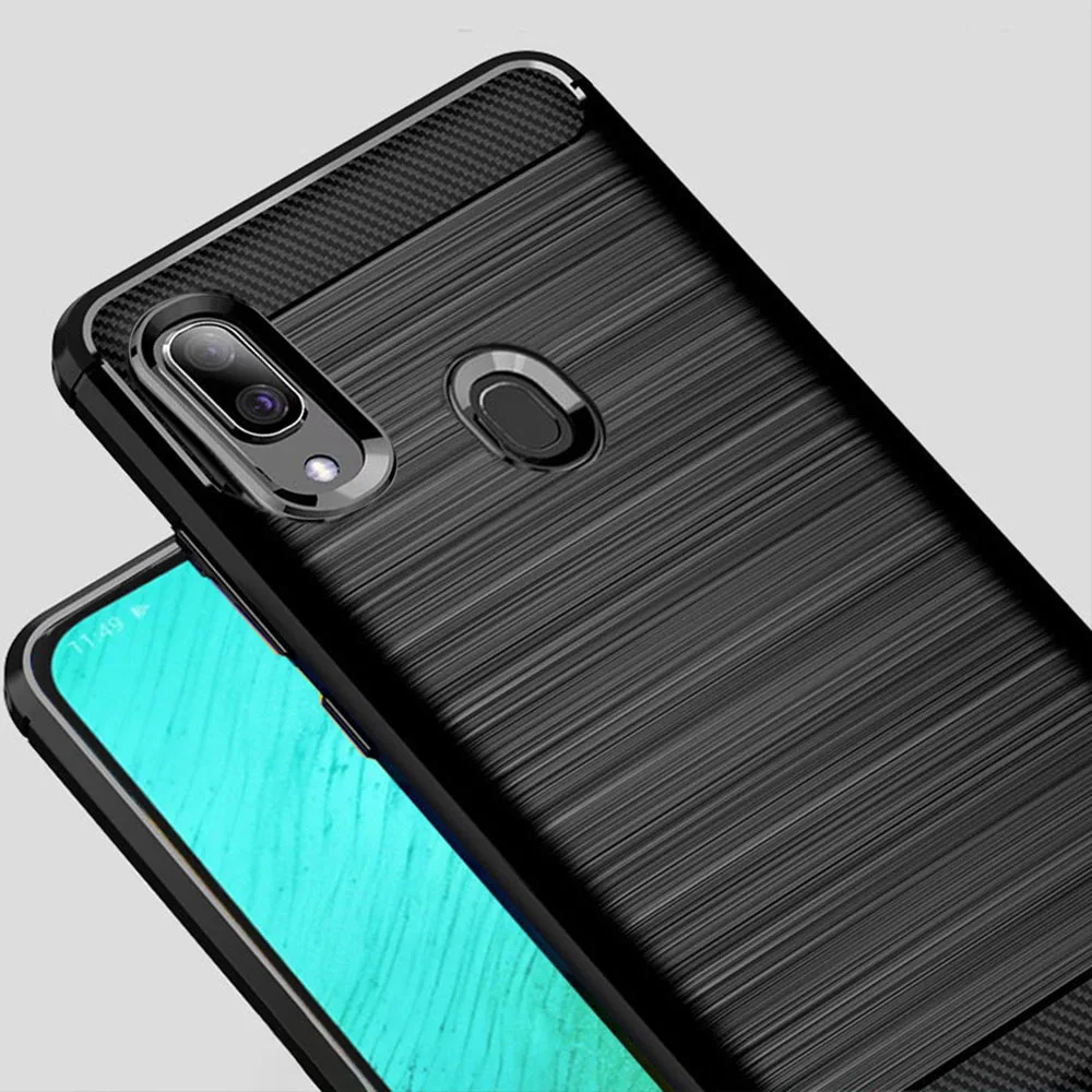 Чехол из углеродного волокна для Samsung Galaxy A40 A30, противоударный чехол для телефона, чехол для Samsung A 40 30 A20, чехол с полной защитой, бампер