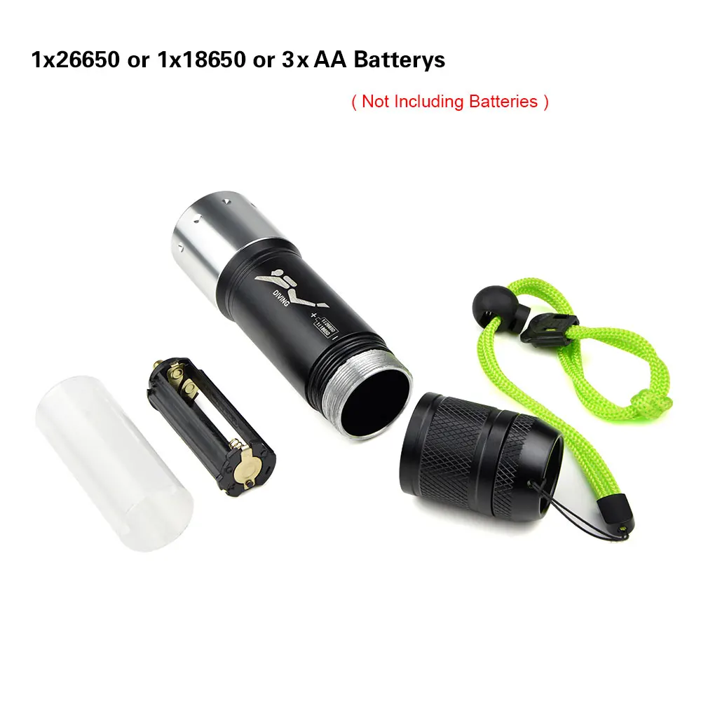 Портативные фонари для подводной съемки светодиодный фонарь XM L L2 с