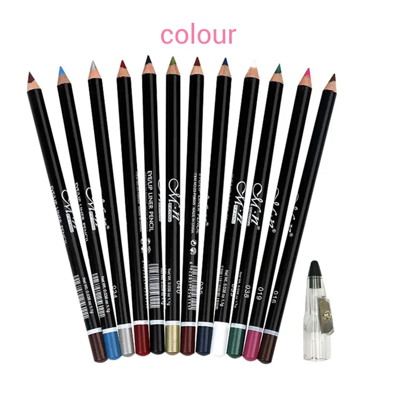12PCS Colors MENOW, 12 цветов, набор для макияжа глаз, карандаш для подводки глаз, водостойкий, красивый карандаш для глаз, помада для губ, косметика для глаз, maquiagemP08005 5470 - Цвет: 12PCS Colors