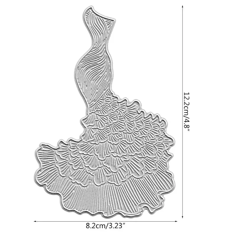 Углеродистая сталь хвост русалки свадебное платье резка штамповка трафарет
