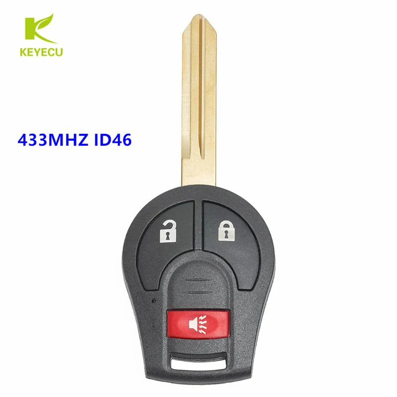 Запасной пульт дистанционного управления KEYECU с 3 кнопками чип PCF7936 434 МГц для Nissan