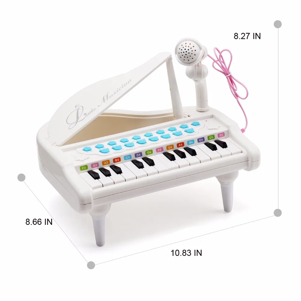 Amy & BentonPiano клавиатура игрушка для детей 24 клавиши белый малышей Подарки на день