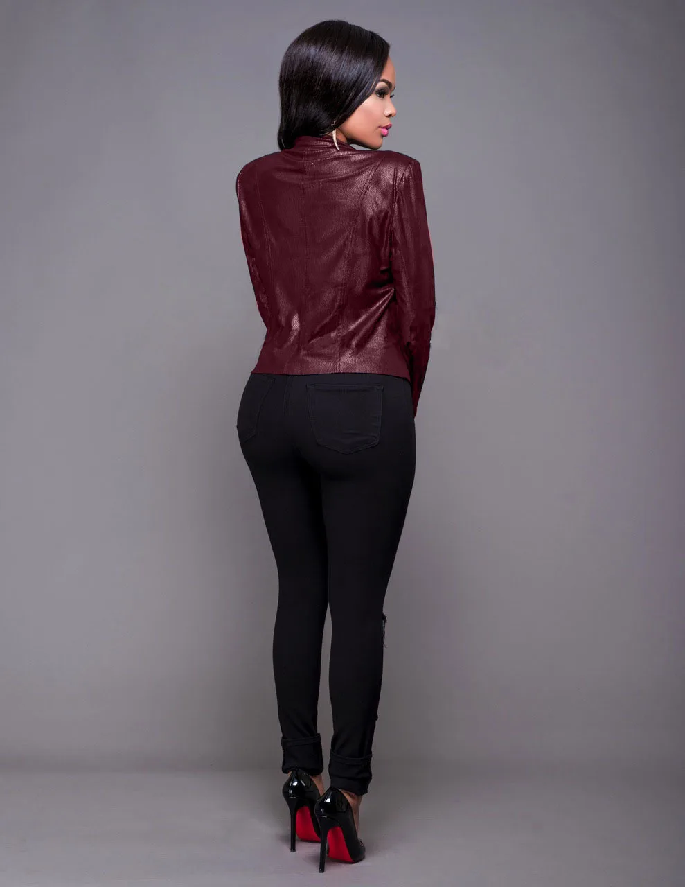 

Mujer Women Leather Jacket Fashion Winter Slim Locomotive Ladies Leather Coat Motorcycle Brand Coat Outwear Drop Shipping