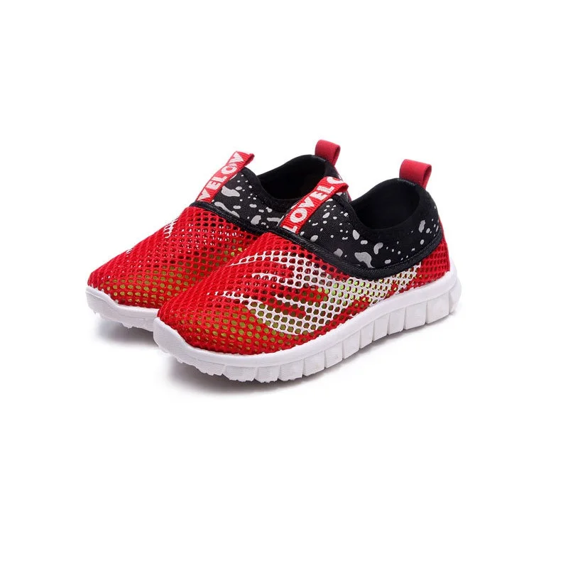 Новая детская одежда для мальчиков и девочек из сетчатого материала Обувь