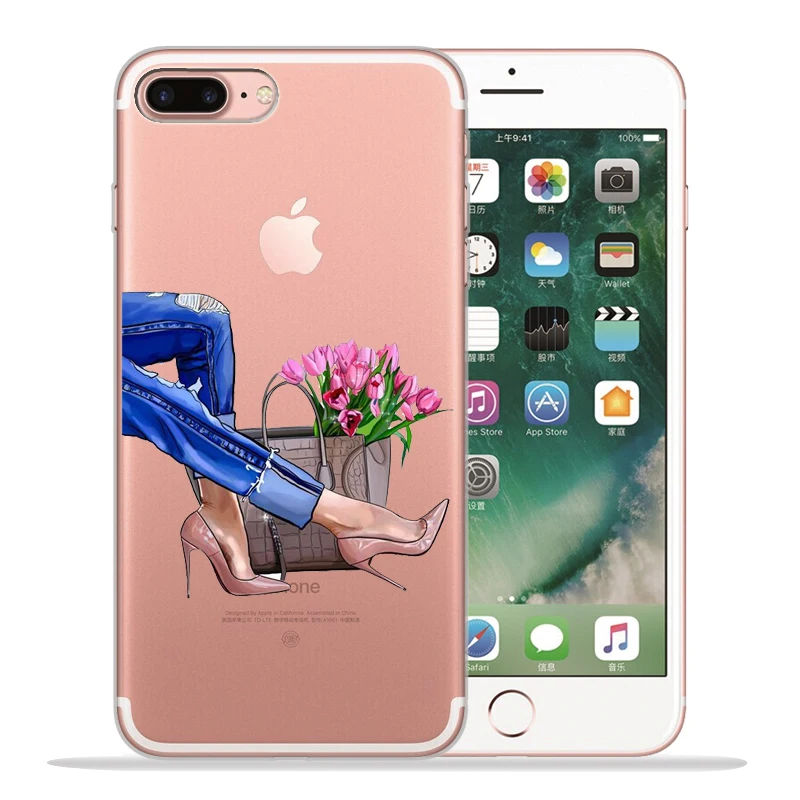 Чехол для iphone 8 модный прозрачный чехол для девушек и женщин для iphone 7 X XS Max XR 6 7 8 Plus 5S Новое поступление чехол Etui