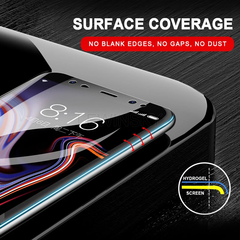 Анти Прозрачная защитная Гидрогелевая пленка для samsung Galaxy S8 S9 S10 Plus A10 A30 A50 A70 M10 M20 чехол Мягкая Защитная пленка для экрана